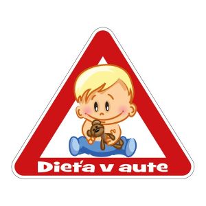 Samolepka - dieťa v aute - chlapec