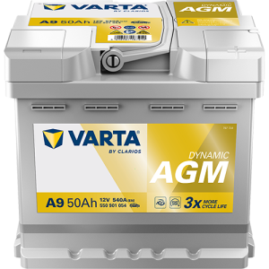 Silver Dynamic AGM Star-Stop - A9 - 12 V - 50 Ah - 540 A / + vpravo 