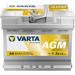 Silver Dynamic AGM Star-Stop - A8 - 12 V - 60 Ah - 680 A / + vpravo 