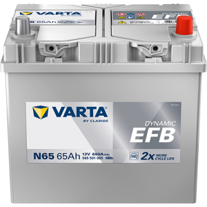 Blue Dynamic EFB Start-Stop - N65 - 12 V - 65 Ah - 650 A / + vpravo Asia typ