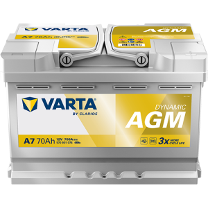 Silver Dynamic AGM Star-Stop - A7 - 12 V - 70 Ah - 760 A / + vpravo 