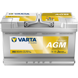 Silver Dynamic AGM Star-Stop - A6 - 12 V - 80 Ah - 800 A / + vpravo 