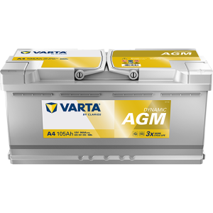 Silver Dynamic AGM Star-Stop - A4 - 12 V - 105 Ah - 950 A / + vpravo 