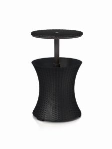 Cool Bar Rattan - stolík s chladničkou - grafitový