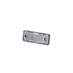 Odrazka 96x38mm biela,obdĺžniková na skrutky