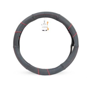 Poťah volantu koža M 37-39cm čevený