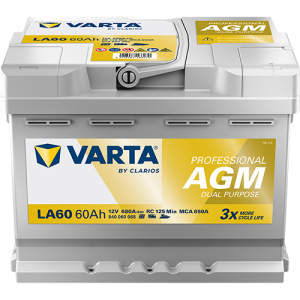 Professional AGM Dual Purpose - LA 60 - 12 V - 60 Ah - 680 A / + vpravo 