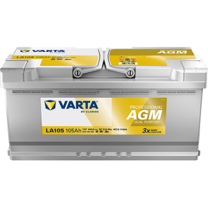 Professional AGM Dual Purpose - LA 105 - 12 V - 105 Ah - 950 A / + vpravo 