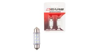 LED žiarovky 6LED 12V SV8,5 36MM - biele
