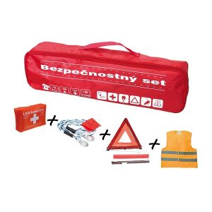 Bezpečnostný set v taške - červený