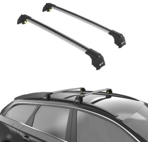 Air 2 Silver - strešné nosiče pre VW Touareg, 2018-25 / Integrované lyžiny