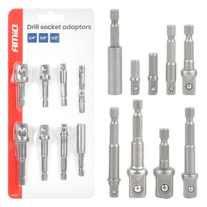 Sada adaptérov na nástrčné kľúče - 9ks - 1/4" - 3/8" - 1/2"