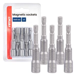 Sada magnetických nástrčných kľúčov 8 × 65mm - 5 ks