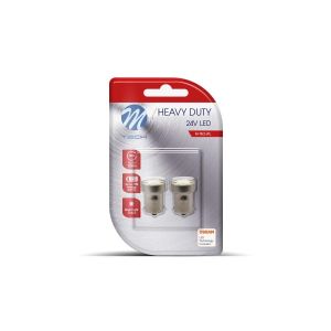 Heavy Duty - LED BA15s - 8xSMD3528 - 24V - White