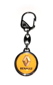 Kľúčenka kovová kruhová - Renault - zlty