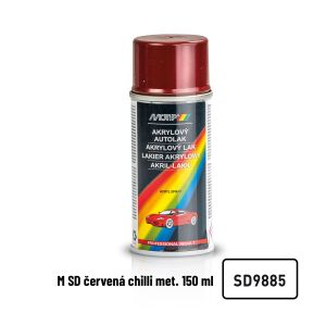 Akrylový autolak Škoda - červená chilli metalíza - 9885 - 150 ml