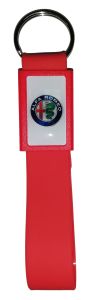 Kľúčenka silikónová s živicovým logom - Alfa Romeo