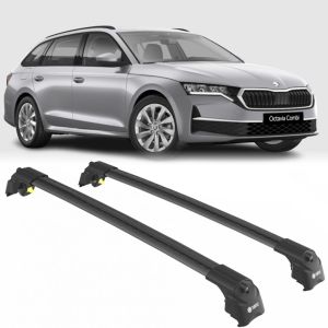 Air 2 Black - strešné nosiče pre SKODA Octavia, 2020- / iV - kombi, Integrované lyžiny