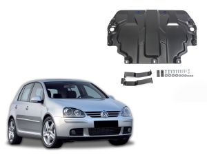 Oceľový kryt motora + prevodovky pre VW Golf, 2004-08 / V. generacia, všetky motorizácie