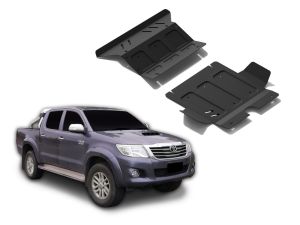 Oceľový kryt chladiča + motor pre TOYOTA Hilux, 2007-15 / Vigo, motor: 2.5 TD; 3.0 TD; 2.7 