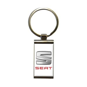 Kľúčenka kovová SEAT - obdĺžnik bez retiazky