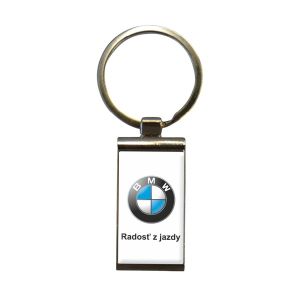 Kľúčenka kovová BMW - obdĺžnik bez retiazky