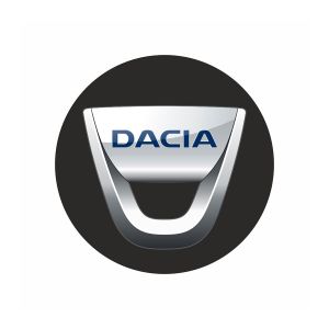 Samolepka Dacia 4ks disky 55mm - čierna