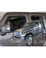 Deflektory komplet 4 ks  - Jeep Wrangler, 2018- / (JL)
