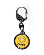 Kľúčenka kovová kruhová - OPEL - žltá