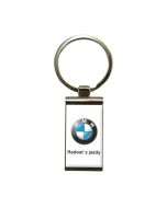 Kľúčenka kovová BMW - obdĺžnik bez retiazky