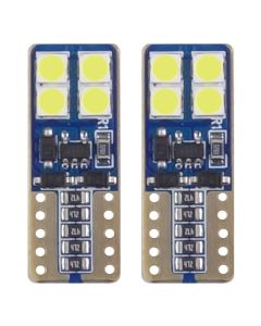 LED žiarovky CANBUS 8SMD 2835 T10e (W5W) White 12V/24V