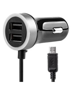 PCH PRO-01 - Nabíjačka do auta 12/24V Micro + 2x USB 2.4A