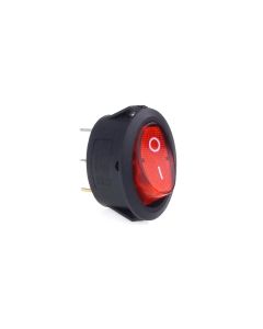 Prepínač kolískový ovál s červeným podsvietením 12/230V - BU01
