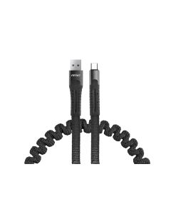 Pružinový kábel USB / microUSB - 1.2m - FullLINK