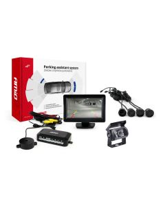 Parkovací asistent TFT01 4,3" s kamerou HD-501-IR 4-senzorové - 22 mm