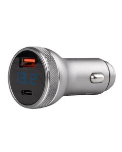 PCH PRO-06 - USB nabíjačka s voltmetrom - 38W - USB+USB-C - 12/24V