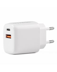 PRO-09 - Sieťová nabíjačka USB+USB-C - 20W Quick Charge - 230V