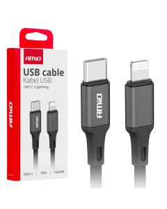 Kábel USB-C / Lightning - 20W - 100cm - FullLINK - čierny