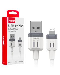 Kábel USB / Lightning - 3A - 100cm - FullLINK - biely