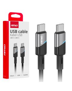 Kábel USB-C / USB-C - 60W - 100cm - FullLINK - čierny