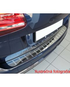 Lišta nárazíka - nerezová rovná s protišmykom pre VW Polo, 2014-17 / 5-dver., facelift