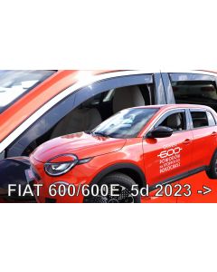 Deflektory komplet pre Fiat 600, 2023- / vrátane 600E