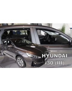 Deflektory komplet 4 ks pre Hyundai i30, 2017- / hatchback, kombi, 5-dver.