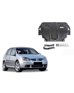 Oceľový kryt motora + prevodovky pre VW Golf, 2004-08 / V. generacia, všetky motorizácie