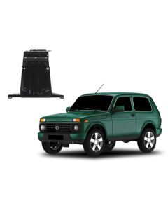 Oceľový kryt motora + prevodovky (2. plát) pre LADA Niva, 2001-15 / všetky motorizácie