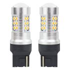 LED žiarovky CANBUS 3030 24SMD T20 7440 WY21W Oranžová 12V/24V