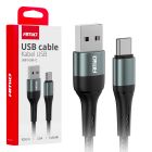 Kábel USB / USB-C - 3A - 100cm - FullLINK - čierny