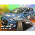 Deflektory komplet 4 ks pre Hyundai i30, 2012-17 / hatchback, 5-dver.